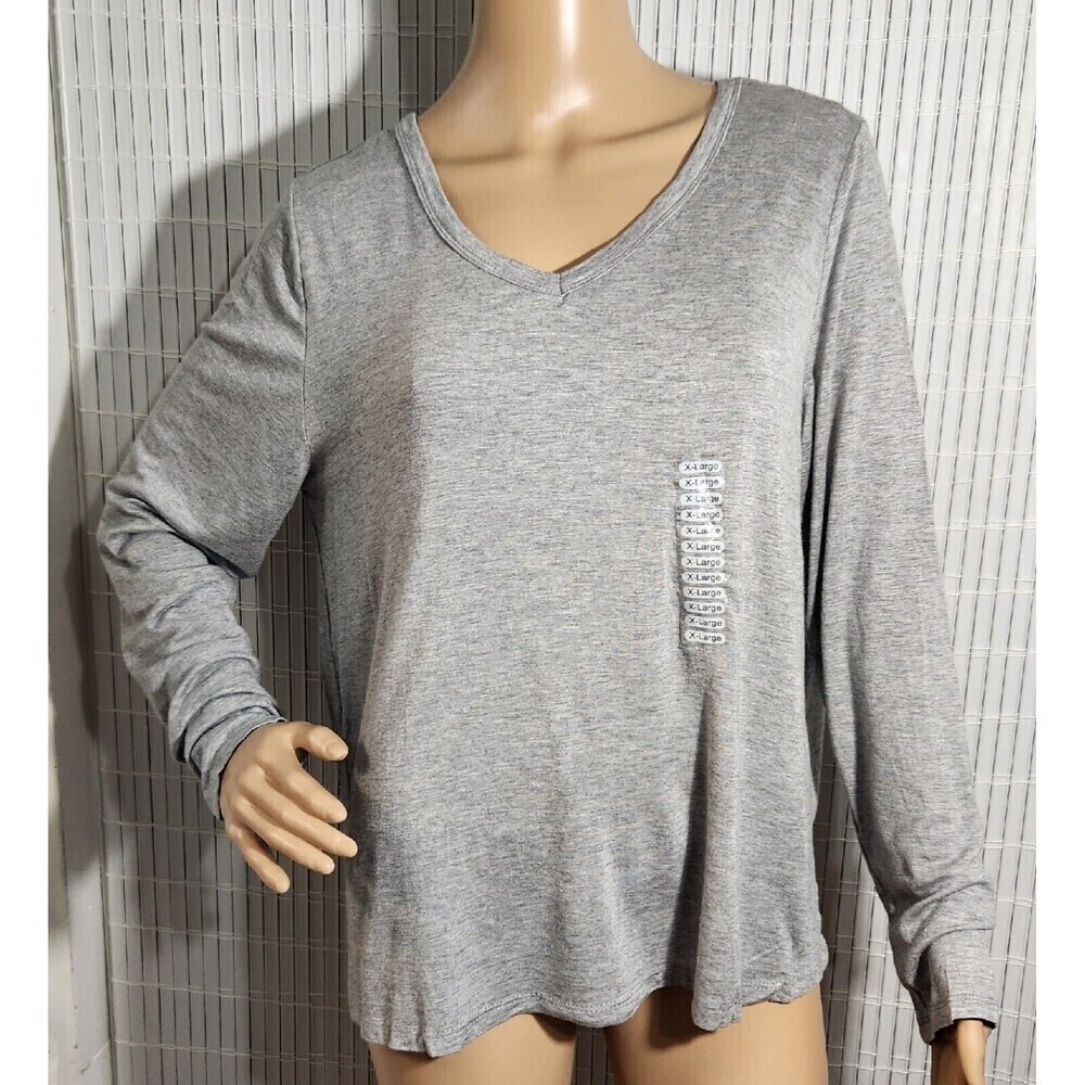 Justify Long Sleeve Top Size XL Lightweight Color Gray